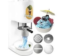 Commercial Spaghetti Ice Cream Press Machine, 28-30L/H Output, Multi-Shape Noodle Maker for Bars Cafes Dessert Shops