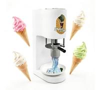 Commercial Spaghetti Ice Cream Press Machine, Electric Ice Cream Noodle Maker with 4 Molds, 7.4-7.9 Gal/Hr Gelato Extruder, Stainless Steel Dessert Maker for Shop Food Truck Countertop