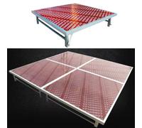 Commercial Stage System, 7.87"-15.75" Height Adjustable Portable Stage Riser, 1322LBS Load Modular Stage Platform for Weddings, Corporate Events, Concerts, Schools & DJ(128x128x40cm)