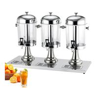 Commercial Stainless Steel Beverage Dispenser with Spigot and Wet Tank, Ideal for Juice, Punch Serving at Parties, Weddings, Hotel Buffets