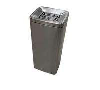 Commercial Stainless Steel Cigarette Ashtray Pillar - Silver Smoking Area Extinguisher for Lobby Stairway & Balcony - Veal Butts Collect Solut