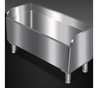 Commercial Stainless Steel Floor Mop Sink with Deep Basin, Laundry Tub, Single Cold Faucet and Drainer for Washing Room, 80x41x55cm