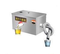 Commercial Stainless Steel Grease Trap - Under Sink Grease Interceptor & Oil-Water Separator for Restaurant, Factory & Home Kitchen - Top Inlet Waste Water Solution