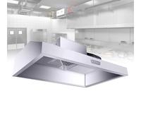 Commercial Stainless Steel Kitchen Restaurant Duty Exhaust Hood Range Hood for Kitchen Large Suction Top Wall-Mounted Household Exhaust Hoods (Color : 80 * 60 * 45, Size : 680W)