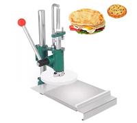 Commercial Stainless Steel Manual Dough Press Machine with Cast Iron Base for Easy Pizza and Dumpling Preparation in Kitchen Use