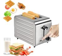 Commercial Stainless Steel Toaster, 2/4/6 Slice Fully Automatic Electric Breakfast Appliance with 7 Adjustable Temperature Levels for Home and Store