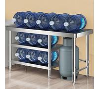 Commercial Stainless Steel Work Table for Food Prep Adjustable Feet Kitchen Catering Table Chef's Cooking Bench for Restaurants (100x40x80cm)