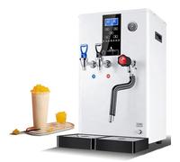Commercial Steam Milk Frother - Double Head Hot and Cold Water Heater with Precision Temperature Control for Coffee and Tea Shop Equipment