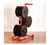 Commercial Steel Wire Spool Rack with Bearing Pay-Off System, Heavy-Duty Dispenser for Organized Storage of Cables and Wires in Industrial Settings