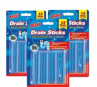 Commercial Strength Drain Sticks, Pack of 36, Enzyme Drain Cleaner for Sinks, Basins, Bathtubs. Powerful Enzymatic Cleaner Prevents Blockages and Bad Odour | Perfect for Grease, Fat, Food Residue.