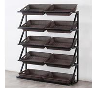 Commercial Supermarket Fruit Vegetable Shelf Organizer, Market Retail Display Rack, Snack Organiser For Counter, Pantry and Produce Holder