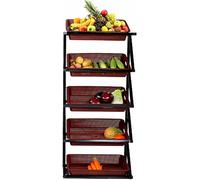 Commercial Supermarket Fruit Vegetable Shelf Organizer, Retail Display Rack with Multiple Tiers for Efficient Market Storage