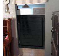 Commercial Swing Door with Automatic Closure Black h Ideal for s Patios Entrances Counters CorridorsSize L90xW90 cm (35.4" x 35.4")