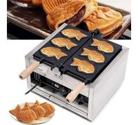 Commercial Taiyaki Waffle Maker Machine, Electric Nonstick, Fish Shaped Waffle Maker for Bakery and Restaurant Use