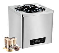 Commercial Tapioca Pearl Warmer, 3L/7L Automatic Bubble Tea Pearl Cooker with Touch Panel, 30-100°C Temperature Control, Stainless Steel Pearls Pot for Bakery, Dessert Shop A 3L