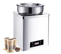 Commercial Tapioca Pearl Warmer, 3L/7L Automatic Bubble Tea Pearl Cooker with Touch Panel, 30-100°C Temperature Control, Stainless Steel Pearls Pot for Bakery, Dessert Shop A 7L