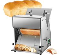 Commercial Toast Bread Slicer - 31 Slices, 12mm Thick, Electric Bread Cutting Machine - Adjustable Inlet & Outlet - Ideal for Kitchen- Stainless Steel