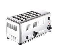 Commercial Toaster, 3240W Brushed Stainless Steel Toaster - Extra Wide Slots, Removable Crumb Tray, Perfect for Various Bread Types - 6 Slice