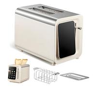 Commercial Toaster Sandwich Maker with Touch Screen, 6 Bread Types, 10-Second Fine-tuning, Ideal for Breakfast and Waffles
