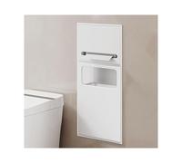 Commercial toilet paper dispenser,Commercial Stainless Steel Paper Towel Dispenser & Trash Can Combo for Restroom - Durable, Space-Saving, Easy-Clean Solution for High-Traffic Areas