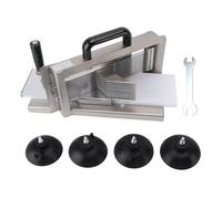 Commercial Tomato Slicer, Tomato Cutter Vegetable Slicer, Manual Tomato Cutter with Built-in Cutting Board, Stainless Steel Blades for Restaurant or Home Use (3/16")