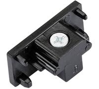 Commercial Track Light Dead End Connector - Single Circuit - Black Pc Rail System