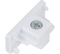 Loops Commercial Track Light Dead End Connector - Single Circuit White ABS Rail System Loops White