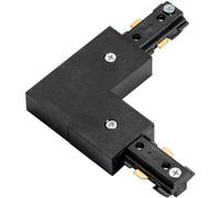 Commercial Track Light L Corner Connector - 107mm x 107mm - Black Pc
