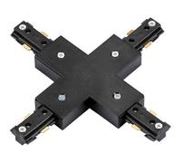 Commercial Track Lighting Cross X-Connector - 182mm x 182mm - Black PC
