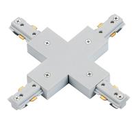 Commercial Track Lighting Cross X-Connector - 182mm x 182mm - White Pc