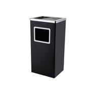 Commercial Trash Can Outdoor Vertical Waste Container with Removable Inner Barrel Black Garbage Bin for Efficient Waste Management and Heavy-Duty Use