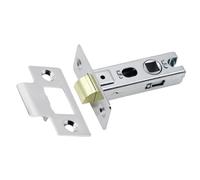 Commercial Tubular Latch Bolt Through Heavy Duty Door Latch for Internal Doors with Fittings Included (Chrome Plated, 76mm)