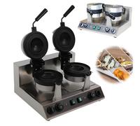 Commercial UFO Burger Maker 2400W - Electric Double-Head Ice Cream Sandwich Press with 50-300°C Temp Control, Non-stick tray for Restaurant & Home Breakfast (1PCS)