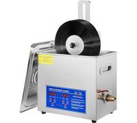 Commercial Ultrasonic Cleaner for Vinyl Records, 6L Capacity Cleans 1-6 Records Simultaneously, 40KHz 180W for Professional Use