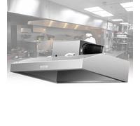 Commercial Under Cabinet Range Hood 60 Inch Vent Hood For Kitchen With 2 Speed Exhaust Fan, Ducted Convertible, Stainless Steel (Color : 150 * 80 * 45, Size : 680W)