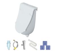 Commercial Urinal - Overflow Proof Diverter, Flush Lid Fixture, Portable Outdoor Design, Heavy Duty Unit | Toilet Supplies For Boys Men Back