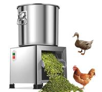 Commercial Vegetable Chopper, 120Kg/h Electric Poultry Feed Processing Chopper with 4 Blades, Large Feed Port, 3500RPM Heavy-duty Stainless Steel Shredder for Poultry, Livestock 1200W