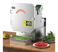 Commercial Vegetable Chopper,200W Electric Vegetable Cutter,700BPM Electric Leek Cutting Machine,Vegetable Cutting LengthThickness Adjustable,with Conveyor Belt