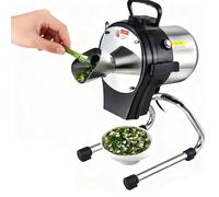 Commercial Vegetable Chopper - Adjustable Thickness 1-5mm, Stainless Steel Electric Chopper for Peppers, Green Onions, Onions, Beans, Celery