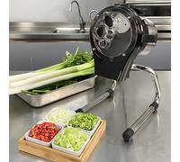Commercial Vegetable Chopper, Multifunctional Automatic Dicer & Slicer, Food Processor, Adjustable Thickness 1-5Mm, Desktop Mini Cutter for Effortless Vegetable Preparation