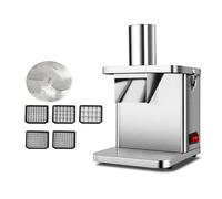 Commercial Vegetable Cube Cutting Machine, Fruit Onion Potato Slicer Vegetable Cutter Food Dicer Chopper, 5 Dicing Size and 1 Slicing Blade