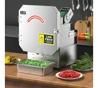 Commercial Vegetable Cutter, 300w Heavy Duty Electric Slicer, Adjustable 1.5-35 mm, Multi-Function Vegetable Cutter, Cuts into Segments, Rings, and Slices, for Green, Onions, Peppers, Potatoes