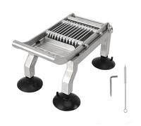 Commercial Vegetable Cutter, Stainless Steel Food Cutter with 4 Suction Cups, Manual Fruit and Vegetable Quick Cutting Machine for Lettuce Onion Potato Tomato, Anti Slip Design for (5mm)