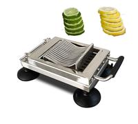 Commercial Vegetable Cutter Stainless Steel Food Slicer with 4 Suction Cups Fast Cutting Adjustable Slice Thickness 6.5mm/1mm Perfect for Onions and Potatoes