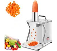 Commercial Vegetable Dicer and Slicer Machine, Stainless Steel Electric Dicing Machine with 6-15mm Blades for Potatoes, Carrots, Onions, Sausage