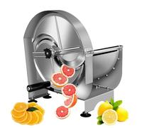 Commercial Vegetable Fruit Slicer,Stainless Steel Manual Vegetable Cutter Machine with 0.2-1mm Adjustable Thickness, Fruit Cutter for Hot Pot Barbecue Restaurant