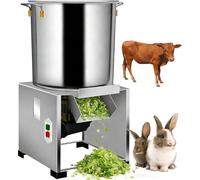 Commercial Vegetable Slicer, 1800W Heavy Duty Stainless Steel Shredder Cutter with Large Feed Port, Ideal for Poultry Feed Processing, Output 50-120kg/H