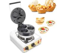 Commercial Waffle Cone Maker, 1600W Non-Stick Electric Egg Roll Maker with Adjustable Temperature 50°C to 300°C, Ideal for Restaurants and Dessert Shops