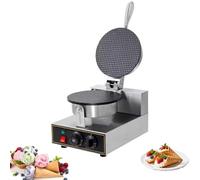 Commercial Waffle Cone Maker, Electric Ice Cream Cone Machine with Temperature Control, 50-300°C Range, Double-Sided Heating for Home & Restaurant Kitchen