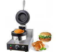 Commercial Waffle Maker 1300W Non-Stick Panini Press Machine, Stainless Steel Waffle Baker with Time & Temperature Control for Bakeries and Restaurants